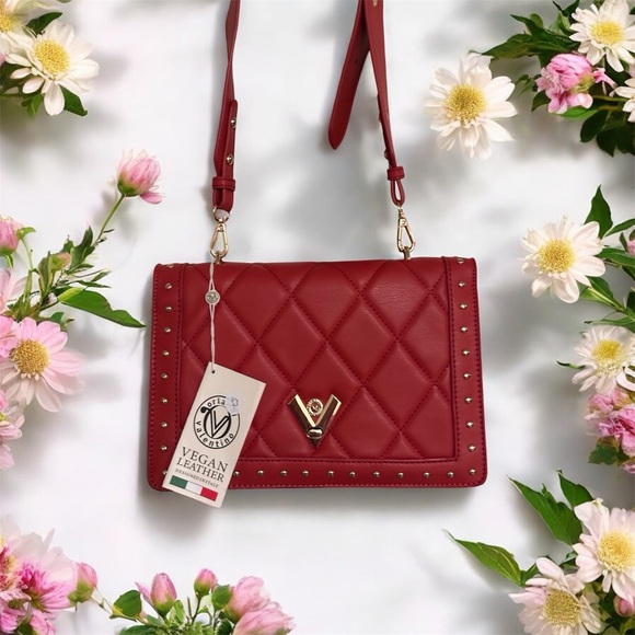 Valentino Orlandi Red Quilted Crossbody Bag - Picture 10 of 10